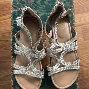 Rose Gold Gladiator Sandal girls size 5